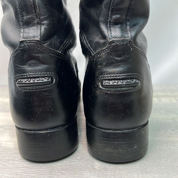 Ariat Black Leather Pull on riding Boots. Size 7 style 77501.  Genuine leather. - Picture 8 of 16